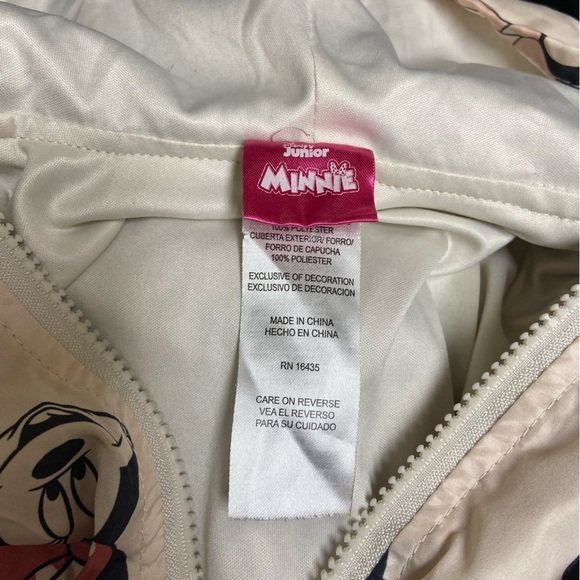 Disney Junior Minnie Mouse Girl’s Hooded Rain Jacket with Bow Size 3T Outdoors - Picture 10 of 12